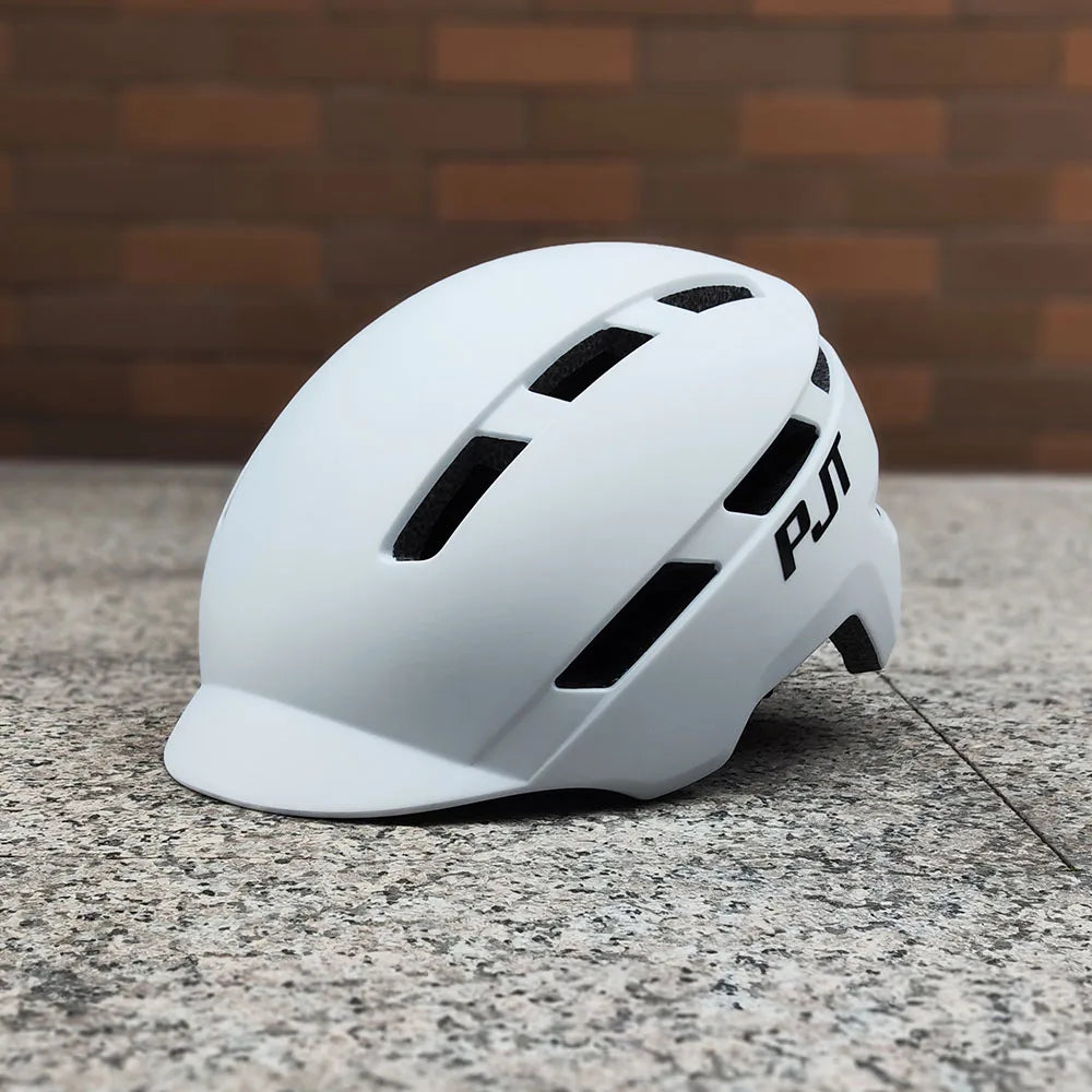 PJT New Cycling Helmet In-Mold Mountain Road USB Rechargeable