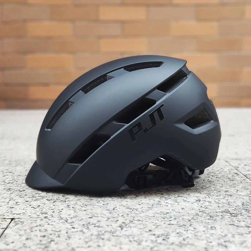 PJT New Cycling Helmet In-Mold Mountain Road USB Rechargeable