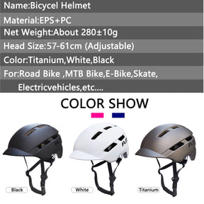 PJT New Cycling Helmet In-Mold Mountain Road USB Rechargeable