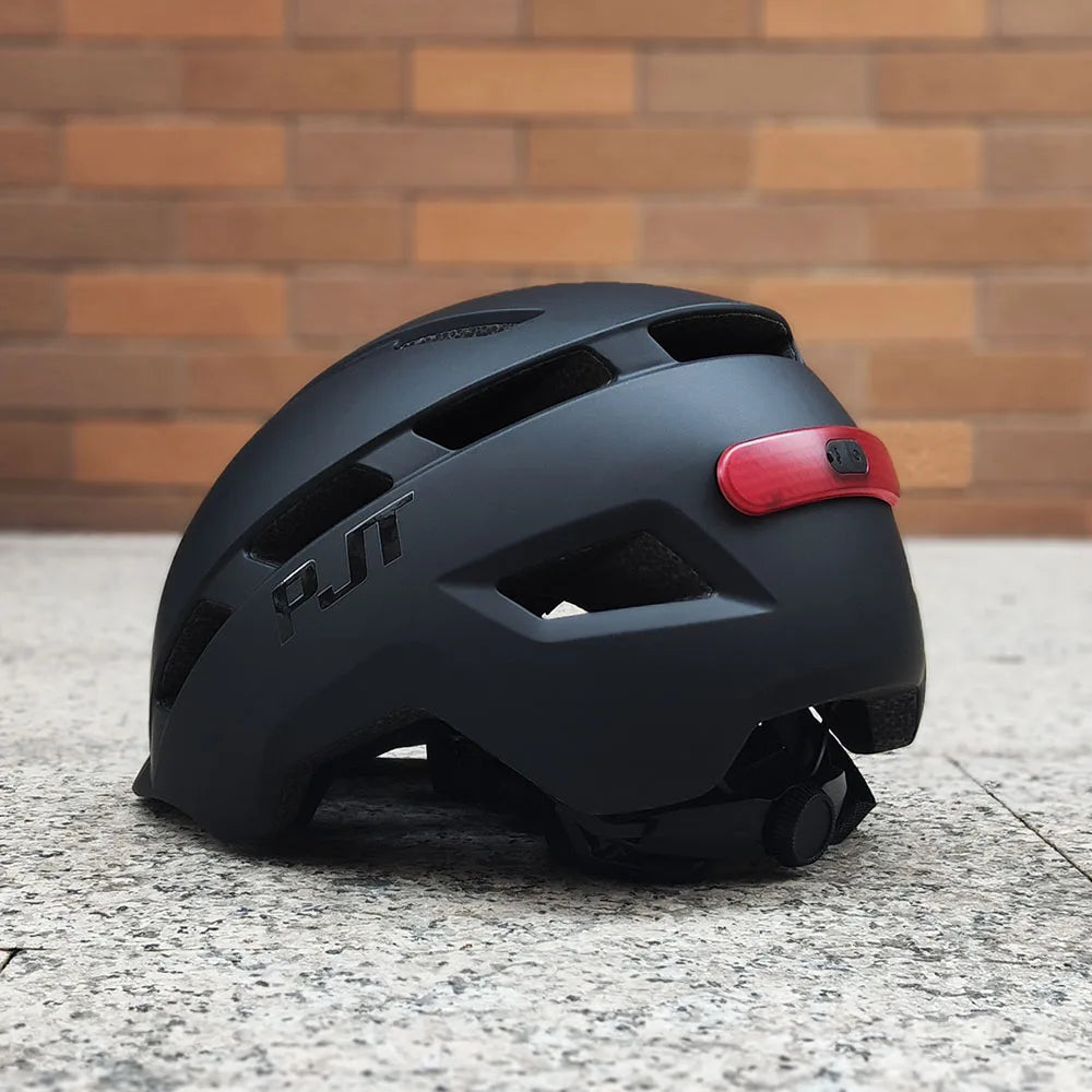PJT New Cycling Helmet In-Mold Mountain Road USB Rechargeable